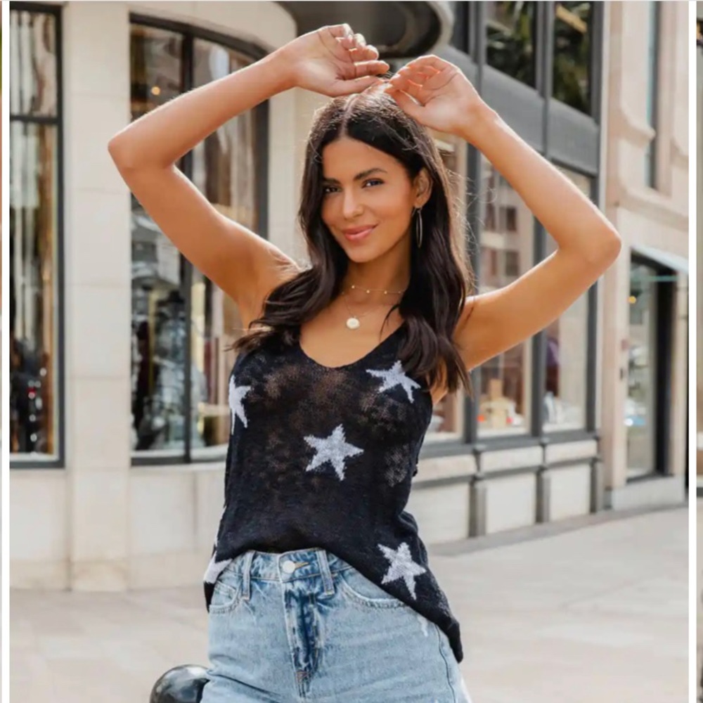 STAR SPANGLED KNIT TANK